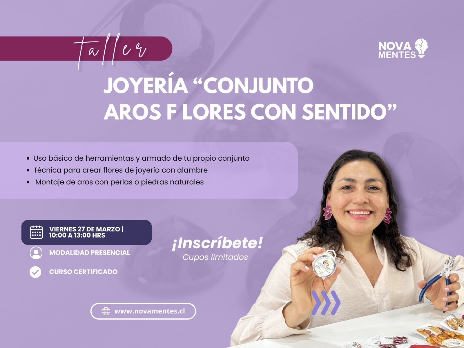 Conjunto de Aros Flores con Sentido